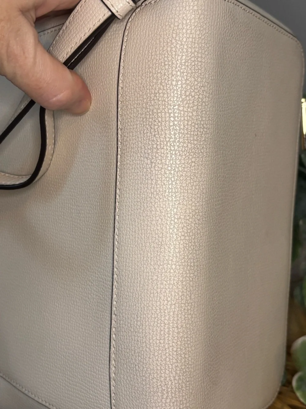 kate spade Cream Pebbled Leather Backpack with Front Pocket - Picture 12 of 16